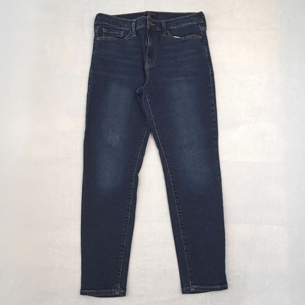 Banana Republic Skinny Fit Dark Wash Indigo Jeans Petite 30/10 Mid Rise Stretch